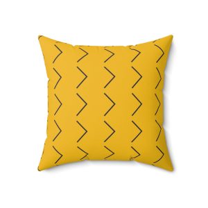 Yellow Arrow Spun Polyester Square Pillow