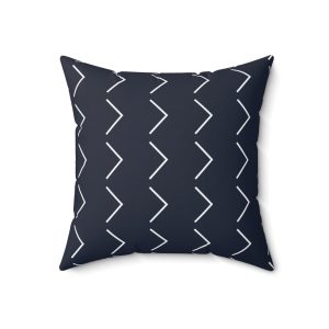 Navy Blue Spun Polyester Square Pillow